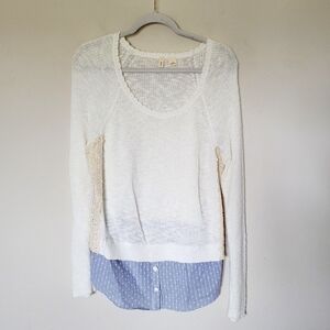 Anthropologie Moth Layered Sweater